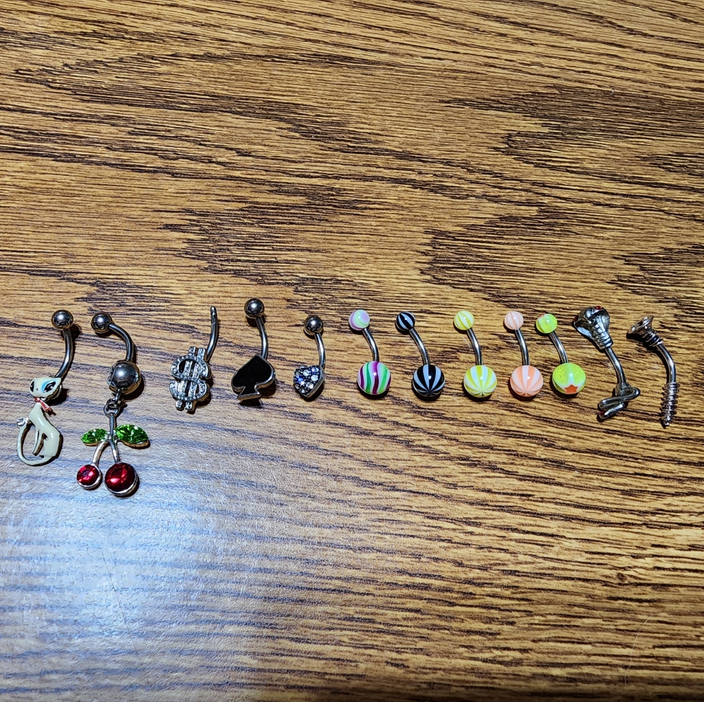 Bundle Of 12 Belly Button Rings 14 Gauge